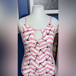 Anchor Print Pink and White Bikini